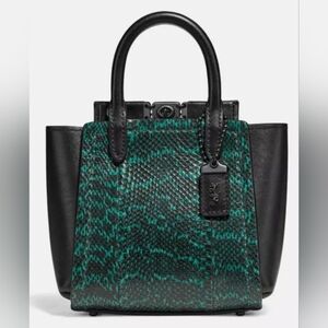 COACH Troupe Tote 16 In Genuine Snakeskin Leather